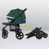 Carucior sport, Lionelo, Annet Plus, De la nastere, Cu accesorii si capotina XXL reglabila, 0 - 22 Kg, Conform cu standardele europene de securitate EN1888-1 si EN1888-2, Verde