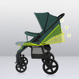 Carucior sport, Lionelo, Annet Plus, De la nastere, Cu accesorii si capotina XXL reglabila, 0 - 22 Kg, Conform cu standardele europene de securitate EN1888-1 si EN1888-2, Verde