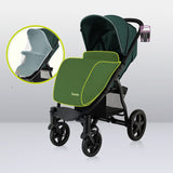 Carucior sport, Lionelo, Annet Plus, De la nastere, Cu accesorii si capotina XXL reglabila, 0 - 22 Kg, Conform cu standardele europene de securitate EN1888-1 si EN1888-2, Verde