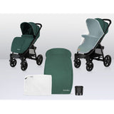 Carucior sport, Lionelo, Annet Plus, De la nastere, Cu accesorii si capotina XXL reglabila, 0 - 22 Kg, Conform cu standardele europene de securitate EN1888-1 si EN1888-2, Verde