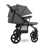Carucior sport, Lionelo, Annet Plus, De la nastere, Cu accesorii si capotina XXL reglabila, 0 - 22 Kg, Conform cu standardele europene de securitate EN1888-1 si EN1888-2, Gri Caramel