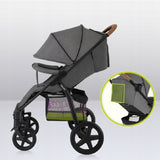 Carucior sport, Lionelo, Annet Plus, De la nastere, Cu accesorii si capotina XXL reglabila, 0 - 22 Kg, Conform cu standardele europene de securitate EN1888-1 si EN1888-2, Gri Caramel