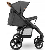 Carucior sport, Lionelo, Annet Plus, De la nastere, Cu accesorii si capotina XXL reglabila, 0 - 22 Kg, Conform cu standardele europene de securitate EN1888-1 si EN1888-2, Gri Caramel