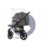 Carucior sport, Lionelo, Annet Tour, De la nastere, Cu capotina impermeabila, Cu filtru UPF 50+, Cu maner reglabil, Plasa de tantari, Suport biberon, Saculet pentru picioare, Pana la 22 kg, Cu certificare TUV, Gri