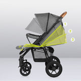 Carucior sport, Lionelo, Annet Tour, De la nastere, Cu capotina impermeabila, Cu filtru UPF 50+, Cu maner reglabil, Plasa de tantari, Suport biberon, Saculet pentru picioare, Pana la 22 kg, Cu certificare TUV, Gri