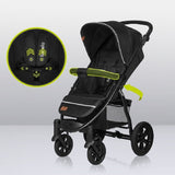 Carucior sport, Lionelo, Annet Tour, De la nastere, Cu capotina impermeabila, Cu filtru UPF 50+, Cu maner reglabil, Plasa de tantari, Suport biberon, Saculet pentru picioare, Pana la 22 kg, Cu certificare TUV, Negru