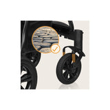 Carucior sport, Lionelo, Annet Tour, De la nastere, Cu capotina impermeabila, Cu filtru UPF 50+, Cu maner reglabil, Plasa de tantari, Suport biberon, Saculet pentru picioare, Pana la 22 kg, Cu certificare TUV, Negru