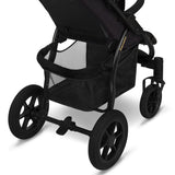 Carucior sport, Lionelo, Annet Tour Golden Moments, Editie Limitata, 0 luni+, Capotina impermeabila UPF 50+, Maner reglabil, Plasa de tantari, Suport biberon, Saculet pentru picioare, Pana la 22 kg, Certificare TUV, Negru