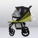 Carucior sport, Lionelo, Annet Tour Golden Moments, Editie Limitata, 0 luni+, Capotina impermeabila UPF 50+, Maner reglabil, Plasa de tantari, Suport biberon, Saculet pentru picioare, Pana la 22 kg, Certificare TUV, Negru