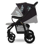 Carucior sport, Lionelo, Annet Tour Golden Moments, Editie Limitata, 0 luni+, Capotina impermeabila UPF 50+, Maner reglabil, Plasa de tantari, Suport biberon, Saculet pentru picioare, Pana la 22 kg, Certificare TUV, Negru