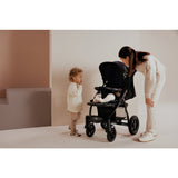 Carucior sport, Lionelo, Annet Tour Golden Moments, Editie Limitata, 0 luni+, Capotina impermeabila UPF 50+, Maner reglabil, Plasa de tantari, Suport biberon, Saculet pentru picioare, Pana la 22 kg, Certificare TUV, Negru