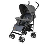 Carucior sport, Lionelo, Elia, Cu plasa de tantari, Suport de picioare reglabil, Spatar ajustabil in 4 pozitii, Capotina XXL, Pliere tip umbrela, Capacitate 15 kg, 6 luni+, EN 1888, Gri