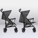 Carucior sport, Lionelo, Elia, Cu plasa de tantari, Suport de picioare reglabil, Spatar ajustabil in 4 pozitii, Capotina XXL, Pliere tip umbrela, Capacitate 15 kg, 6 luni+, EN 1888, Gri