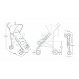 Carucior sport, Lionelo, Elia Oslo, Cu plasa de tantari, Conform cu standardul european de securitate EN1888-1, Negru
