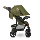 Carucior sport, Lionelo, Emma Plus, Cu tavita, 2 Suporturi pentru pahar, Geanta accesorii, Conform cu standardul european de securitate EN1888-1, Forest Green