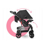 Carucior sport, Lionelo, Emma Plus, Cu tavita, 2 Suporturi pentru pahar, Geanta accesorii, Conform cu standardul european de securitate EN1888-1, Stone