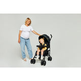 Carucior sport compact, Lionelo, Irma, Spatar ajustabil in 4 pozitii, Suport picioare reglabil, Manere rotative, Pliere tip umbrela, 6- 36 luni, Pana la 15 kg, Conform cu EN1888-1:2018, Gri/Negru