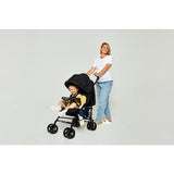 Carucior sport compact, Lionelo, Irma, Spatar ajustabil in 4 pozitii, Suport picioare reglabil, Manere rotative, Pliere tip umbrela, 6- 36 luni, Pana la 15 kg, Conform cu EN1888-1:2018, Gri/Negru