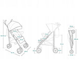 Carucior sport compact, Lionelo, Irma, Spatar reglabil in 4 pozitii, Suport picioare reglabil, Manere rotative, Pliere tip umbrela, 6- 36 luni, Pana la 15 kg, Conform cu EN1888-1:2018, Roz