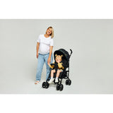 Carucior sport compact, Lionelo, Irma, Spatar ajustabil in 4 pozitii, Suport picioare reglabil, Manere rotative, Pliere tip umbrela, 6- 36 luni, Pana la 15 kg, Conform cu EN1888-1:2018, Negru