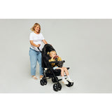 Carucior sport compact, Lionelo, Irma, Spatar reglabil in 4 pozitii, Suport picioare reglabil, Manere rotative, Pliere tip umbrela, 6- 36 luni, Pana la 15 kg, Conform cu EN1888-1:2018, Negru