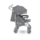 Carucior sport compact, Lionelo, Irma, Spatar reglabil in 4 pozitii, Suport picioare reglabil, Manere rotative, Pliere tip umbrela, 6- 36 luni, Pana la 15 kg, Conform cu EN1888-1:2018, Gri