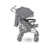 Carucior sport compact, Lionelo, Irma, Spatar reglabil in 4 pozitii, Suport picioare reglabil, Manere rotative, Pliere tip umbrela, 6- 36 luni, Pana la 15 kg, Conform cu EN1888-1:2018, Gri