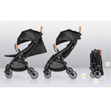 Carucior sport, Lionelo, Julie One, De la nastere, Greutate redusa, Cu accesorii, Cadru din aluminiu, 0-22 kg, Pliere compacta pentru avion, Conform cu standardele europene de securitate EN1888-1 si EN1888-2, Negru