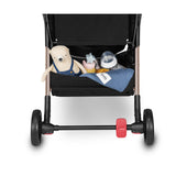 Carucior sport, Lionelo, Julie One, De la nastere, Greutate redusa, Cu accesorii, Cadru din aluminiu, 0-22 kg, Pliere compacta pentru avion, Conform cu standardele europene de securitate EN1888-1 si EN1888-2, Negru/Auriu