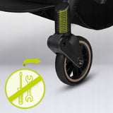 Carucior sport, Lionelo, Julie One, De la nastere, Greutate redusa, Cu accesorii, Cadru din aluminiu, 0-22 kg, Pliere compacta pentru avion, Conform cu standardele europene de securitate EN1888-1 si EN1888-2, Negru/Auriu