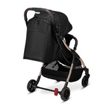 Carucior sport, Lionelo, Julie One, De la nastere, Greutate redusa, Cu accesorii, Cadru din aluminiu, 0-22 kg, Pliere compacta pentru avion, Conform cu standardele europene de securitate EN1888-1 si EN1888-2, Negru/Auriu