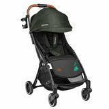 Carucior sport, Lionelo, Julie One, De la nastere, Greutate redusa, Cu accesorii, Cadru din aluminiu, 0-22 kg, Pliere compacta pentru avion, Conform cu standardele europene de securitate EN1888-1 si EN1888-2, Verde Tropical