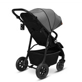 Carucior sport, Lionelo, Natt, De la nastere, Cu accesorii si capotina XXL reglabila, 0 - 22 kg, Conform cu standardele europene de securitate EN1888-1, EN1888-2, Gri