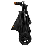 Carucior sport, Lionelo, Natt, De la nastere, Cu accesorii si capotina XXL reglabila, 0 - 22 kg, Conform cu standardele europene de securitate EN1888-1, EN1888-2, Negru Onyx