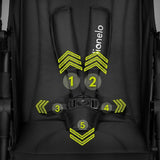 Carucior sport, Lionelo, Natt, De la nastere, Cu accesorii si capotina XXL reglabila, 0 - 22 kg, Conform cu standardele europene de securitate EN1888-1, EN1888-2, Negru Onyx
