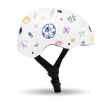 Casca pentru copii, Lionelo, Reglabila 50-56 cm, Din ABS si EPS, Conform cu standardul EN1078, Alb