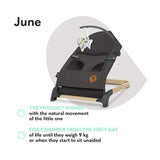 Fotoliu balansoar, Lionelo, June, Cu arcada cu jucarii, Ergonomic, Balansare manuala, Pliabil, 0 luni+, Gri