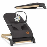 Fotoliu balansoar, Lionelo, June, Cu arcada cu jucarii, Ergonomic, Balansare manuala, Pliabil, 0 luni+, Gri