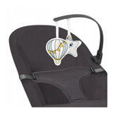 Fotoliu balansoar, Lionelo, June, Cu arcada cu jucarii, Ergonomic, Balansare manuala, Pliabil, 0 luni+, Gri