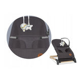 Fotoliu balansoar, Lionelo, June, Cu arcada cu jucarii, Ergonomic, Balansare manuala, Pliabil, 0 luni+, Gri