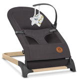 Fotoliu balansoar, Lionelo, June, Cu arcada cu jucarii, Ergonomic, Balansare manuala, Pliabil, 0 luni+, Gri