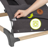 Fotoliu balansoar, Lionelo, June, Cu arcada cu jucarii, Ergonomic, Balansare manuala, Pliabil, 0 luni+, Gri