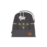 Fotoliu balansoar, Lionelo, June, Cu arcada cu jucarii, Ergonomic, Balansare manuala, Pliabil, 0 luni+, Gri