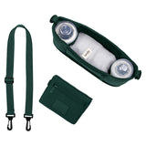 Geanta impermeabila, Lionelo, Little Cube, Pentru mamici si carucior, Impermeabila, Cu 4 compartimente, Curea detasabila, Buzunar exterior detasabil, Verde