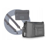 Geanta impermeabila, Lionelo, Little Cube, Pentru mamici si carucior, Impermeabila, Cu 4 compartimente, Curea detasabila, Buzunar exterior detasabil, Gri