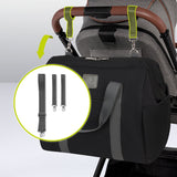 Geanta pentru mamicI, Lionelo, Ida, Cu multiple compartimente, Negru