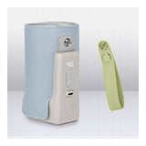 Incalzitor biberoane, Lionelo, ThermUp Go Plus, Portabil, Cu aspect elegant, Temperatura constanta pana la 24 h, Incarcare USB, Albastru deschis