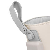 Incalzitor biberoane, Lionelo, ThermUp Go Plus, Portabil, Cu aspect elegant, Temperatura constanta pana la 24 h, Incarcare USB, Bej