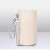 Incalzitor biberoane, Lionelo, ThermUp Go Plus, Portabil, Cu aspect elegant, Temperatura constanta pana la 24 h, Incarcare USB, Bej