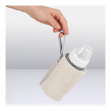 Incalzitor biberoane, Lionelo, ThermUp Go Plus, Portabil, Cu aspect elegant, Temperatura constanta pana la 24 h, Incarcare USB, Bej
